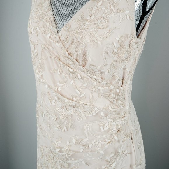 NWT Lauren Ralph Lauren Ivory Lace Formal gown -6 - Picture 4 of 7